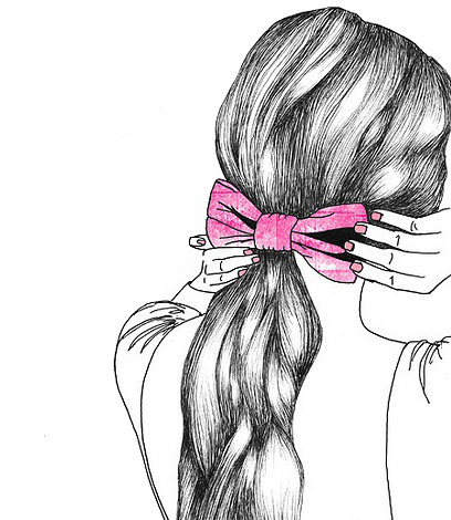 Actually I Love To Draw Girls Hair - Cabellos Dibujos A Lapiz (408x470), Png Download
