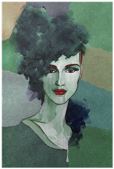 Watercolor Illustration Poster • Pixers® • We Live - Cool Illustration Journal #6: Beauty (blank Pages) (400x400), Png Download
