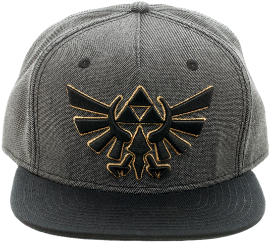 Bioworld - Snapback Cap - Zelda - Gray - Symbol - Front - Zelda Snapback (640x480), Png Download