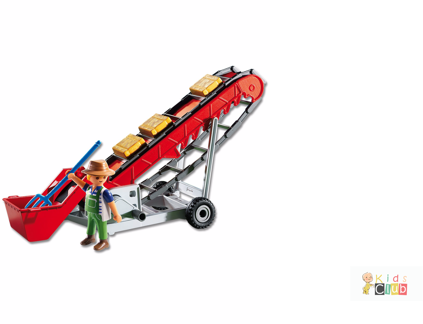 Playmobil 6132 Hay Bale Conveyor Building Kit (1920x1080), Png Download