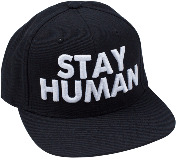 Stay Human Black Snapback Hat - Baseball Cap (600x600), Png Download