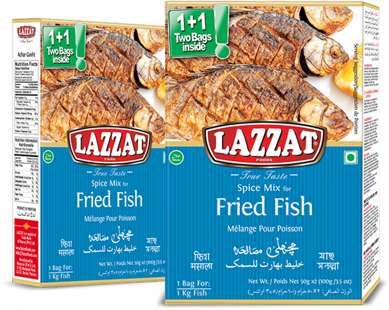 Fried Fish Masala 100gm - Lazzat Falooda Jelly Mix (849x680), Png Download