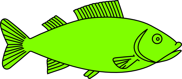 Fried Fish Clipart - Fish Outline (600x261), Png Download