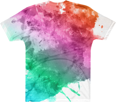 Paint Rainbow Tee - Watercolour Splat (500x500), Png Download