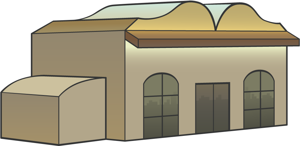 Mostly Buildings This Time, Courtesy Of Illustrator - Roof (1015x503), Png Download