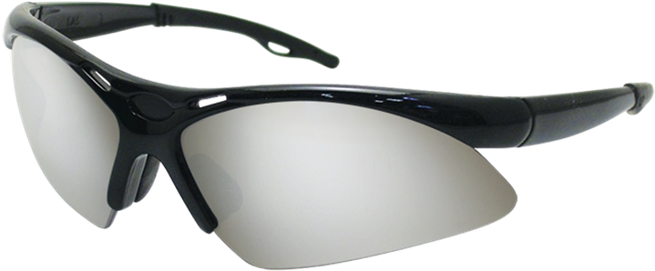 Sas Diamondback Safety Glasses - Dia Back Black Frame Smoke Mirror Lens-3pack (720x720), Png Download