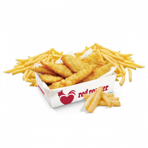 Fish And Chips Family Feast - Red Rooster (500x500), Png Download