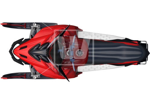 Snowmobile Top View Png - Snowmobile Top View (550x351), Png Download