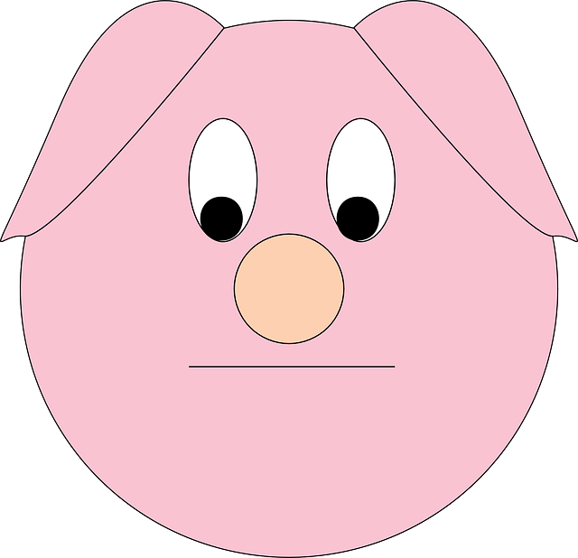 Cartoon, Farm, Pig, Sad, Animal, Piggy, Pigs, Head - หมู เศร้า (640x618), Png Download