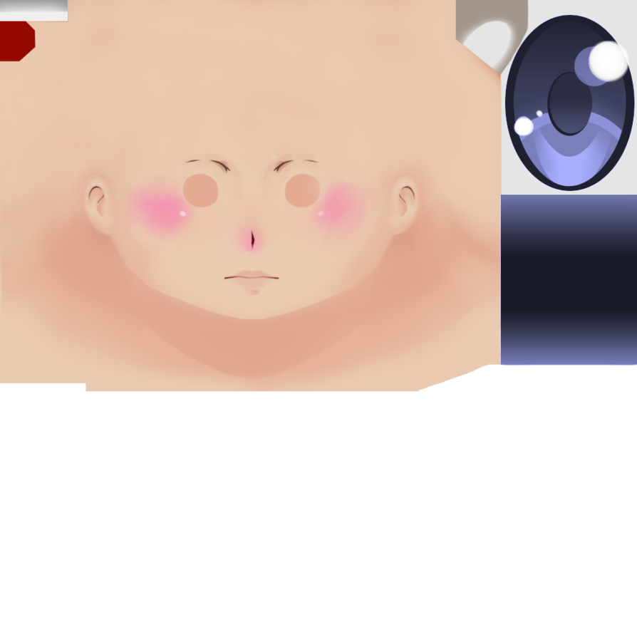 Sayori Face - Yandere Simulator Fanon Hair Texture (894x894), Png Download