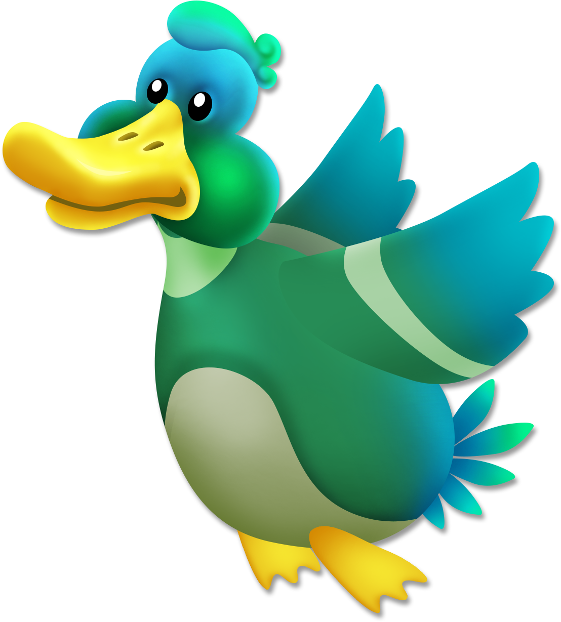 Image Duck Flying Png - Hay Day Duck (1330x1330), Png Download