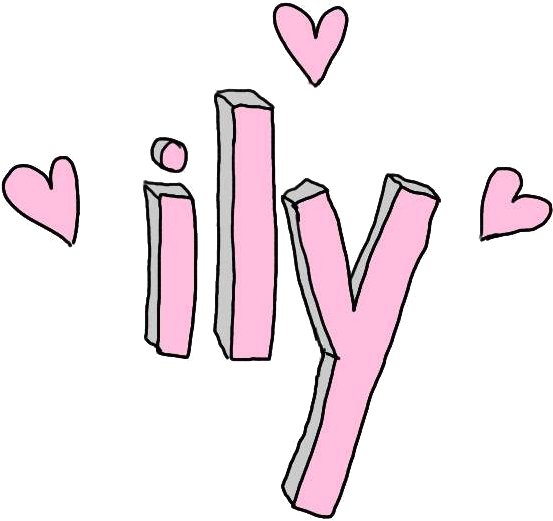 More Pngs Note Mine Png's Tumblr Cute Not Deleting - Sticker Tumblr Ily (600x550), Png Download