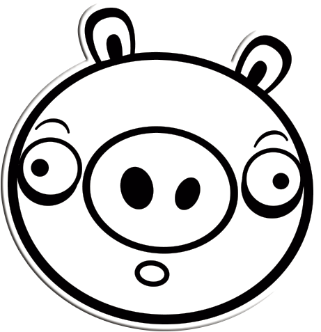 Pig Face - Decal (461x477), Png Download
