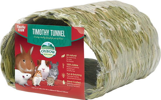 Timothy Club Tunnel - Oxbow Timothy Tunnel Rabbit Guinea Pig Chinchilla (600x396), Png Download