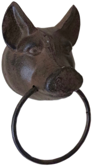 Farmhouse Pig Towel Ring - Heated Towel Rail (600x600), Png Download