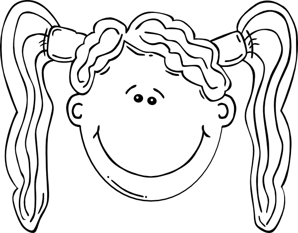 How To Set Use Girl With Pig Tails Svg Vector (600x470), Png Download