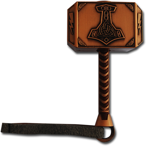 Mega Thor Hammer - Geocoin (500x500), Png Download
