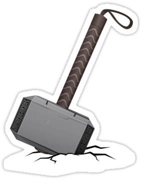 Thor Hammer Png - O2 Thor God Hammer Sign Symbol Pet Id Dog Cat Tag Identification (375x360), Png Download