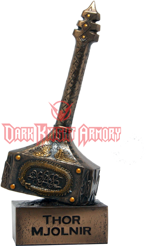 Thor's Mjolnir Hammer Statue - 10.25 Inch Thor Mjolnir Norse Mythology Resin Statue (850x850), Png Download