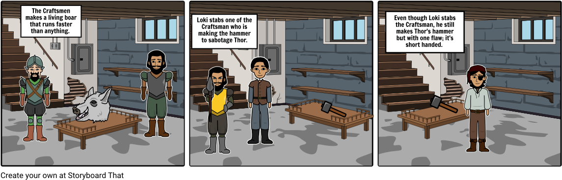 The Creation Of Thor's Hammer - Play (1164x385), Png Download