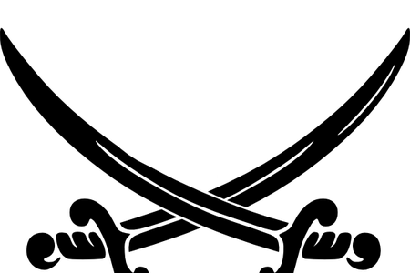 Saber Vector Crossing Swords - Pirate Clip Art (450x300), Png Download