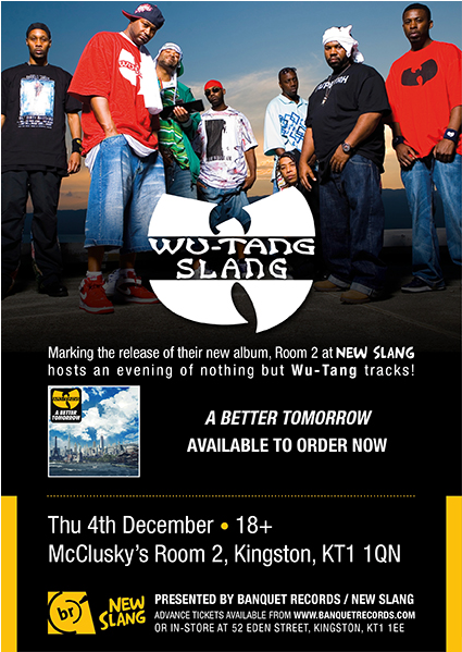 Thursday 4th December At Room 2 At New Slang - Wu Tang Clan (598x598), Png Download