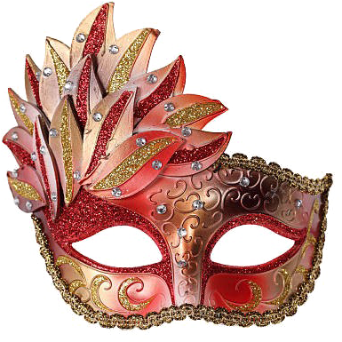 Carnival Mask Png Transparent Image1 - French Mardi Gras Mask (612x408), Png Download