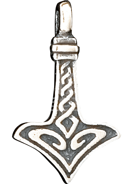 Double-sided Thors Hammer Pendant - Pendant (637x637), Png Download