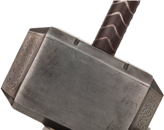 Tinfoil Fan Theories - Museum Replicas The Hammer Of Thor Prop Replica (480x252), Png Download