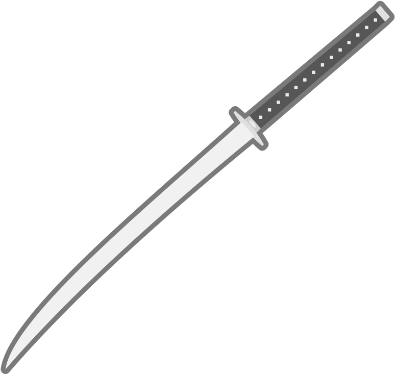 Sword Clipart Cartoon - Black And Gold Sword (800x800), Png Download