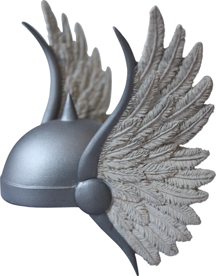 Thor's Hammer And Helmet Up Close - Thors Classic Winged Helmet (829x1060), Png Download