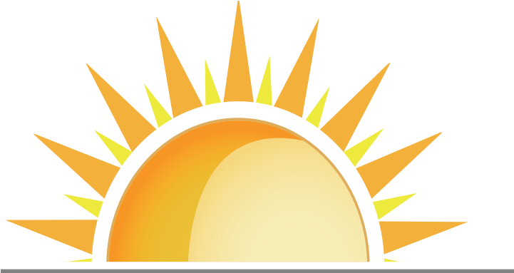 Transparent Sun Half - Half Sun Logo Png (720x720), Png Download