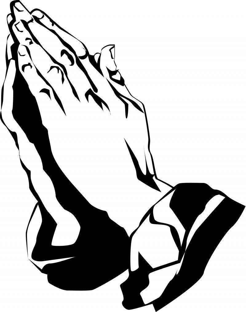 Sermon Uploaded - Praying Hands Black And White (800x1013), Png Download