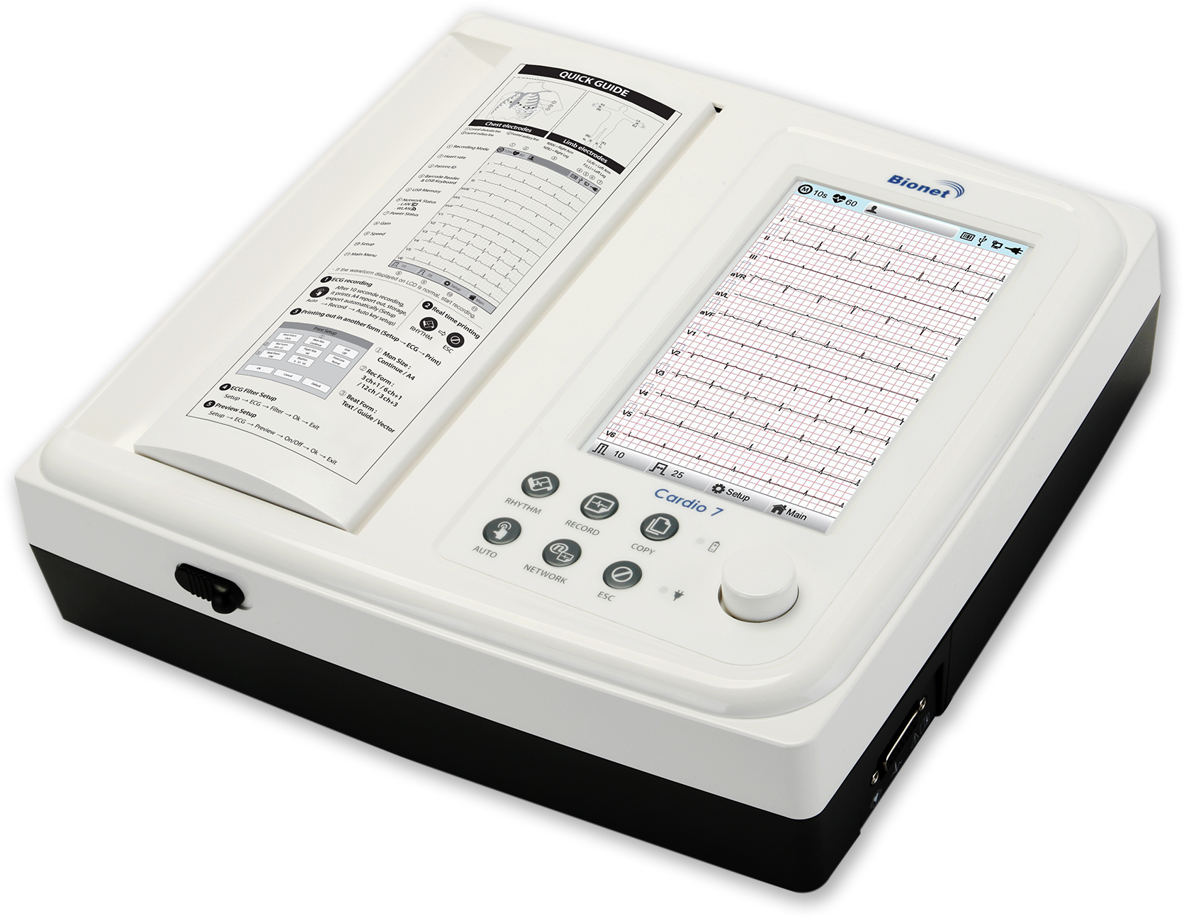 Cardio7 Bionet Interpretive Touch Screen Electrocardiograph - Ekg Cardio 7 (2000x2000), Png Download