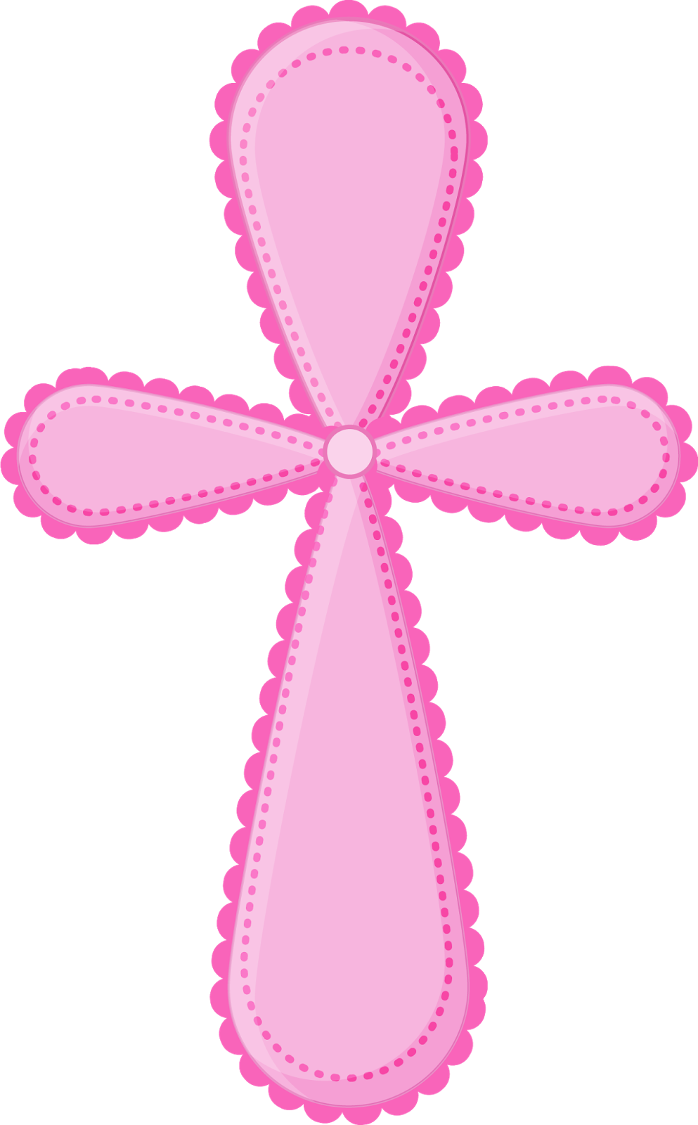 Baptism Christian Cross First Communion Eucharist Clip - Cruz Rosa Primera Comunion (993x1600), Png Download