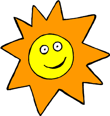 Half Sun Clip Art - Clip Art Sun (350x370), Png Download