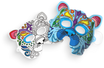 Wild Cat Masks From 3d Colorables - Wild Cat Masks - Set Of 2: 161-008 (400x400), Png Download