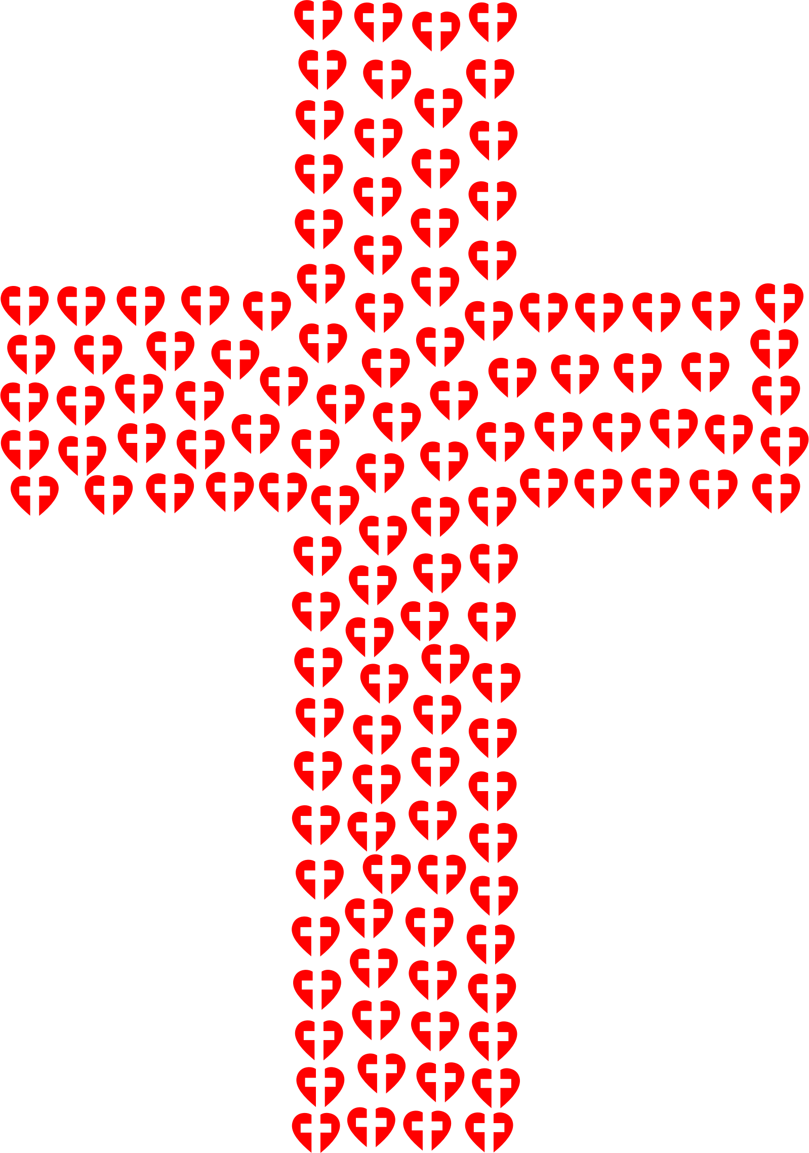 Heart Cross Fractal Icons Png - Clipart Transparent Cross Png (1598x2278), Png Download