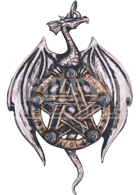 Earth Dragon Pentacle Necklace - "earth Dragon Pentacle Necklace" (680x680), Png Download