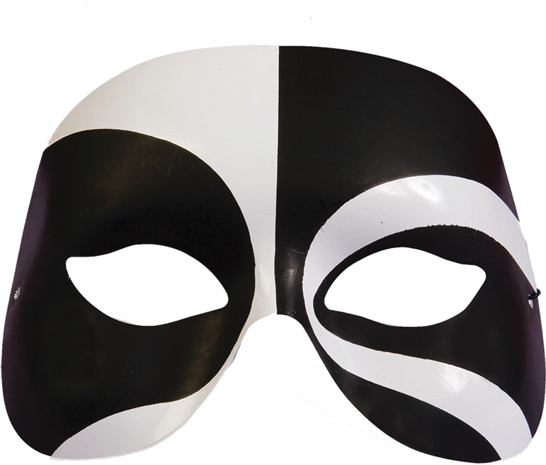Source - Starlightball - Weebly - Com - Report - Black - Mask Half Black Half White Png (800x800), Png Download