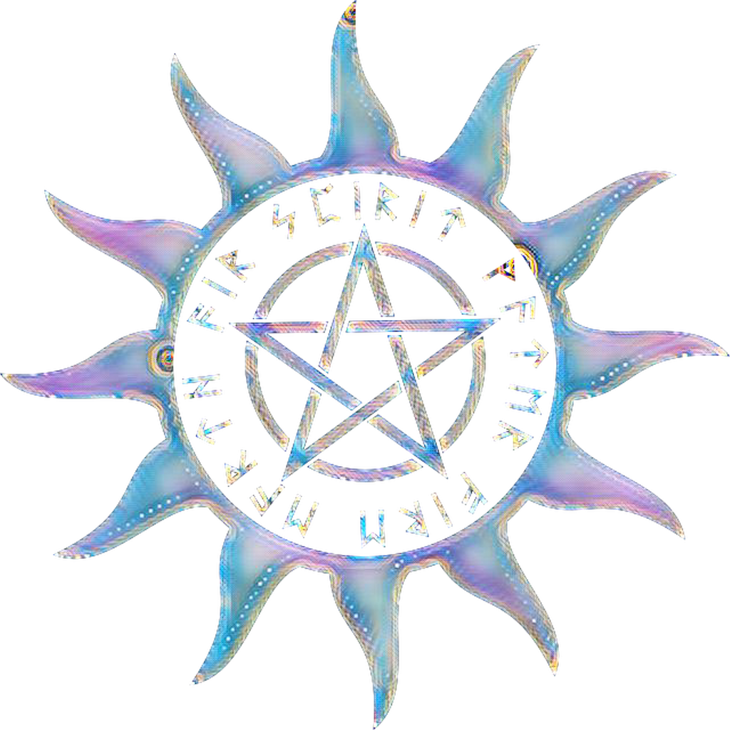 Freetoedit Stickers Sticker Pentagram Pentacle Sun (1024x1024), Png Download
