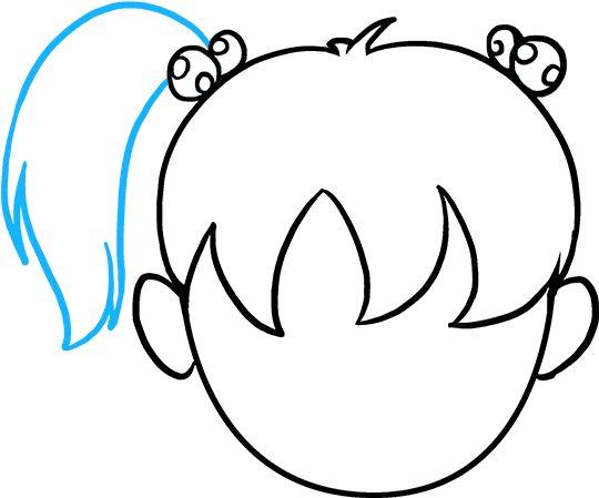 How To Draw Cartoon Hair - Drawing (680x678), Png Download