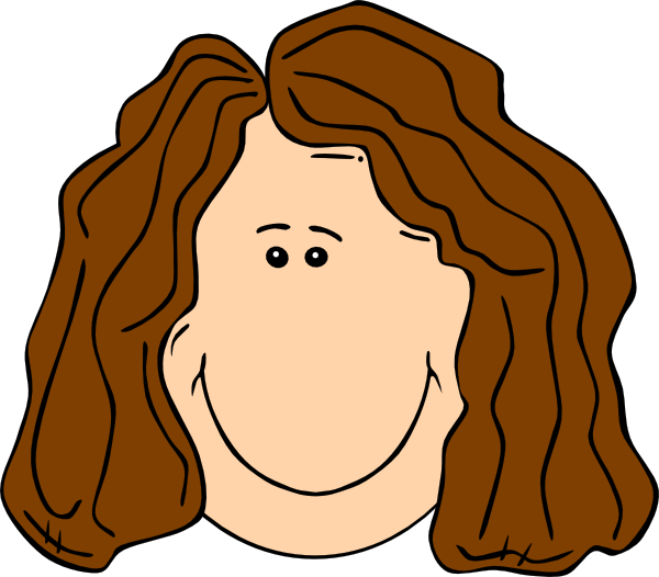 Brown Hair Cartoon Clipart Best - Brown Hair Clipart (600x526), Png Download