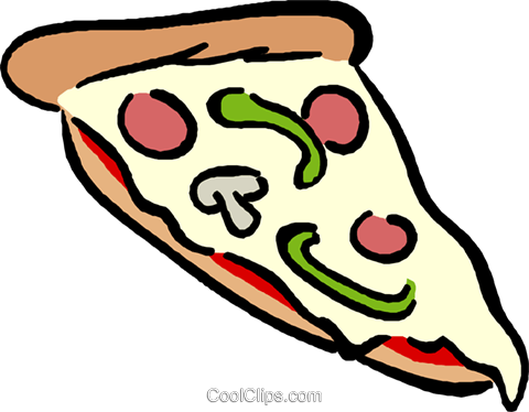 Pizza Slice Royalty Free Vector Clip Art Illustration (480x374), Png Download