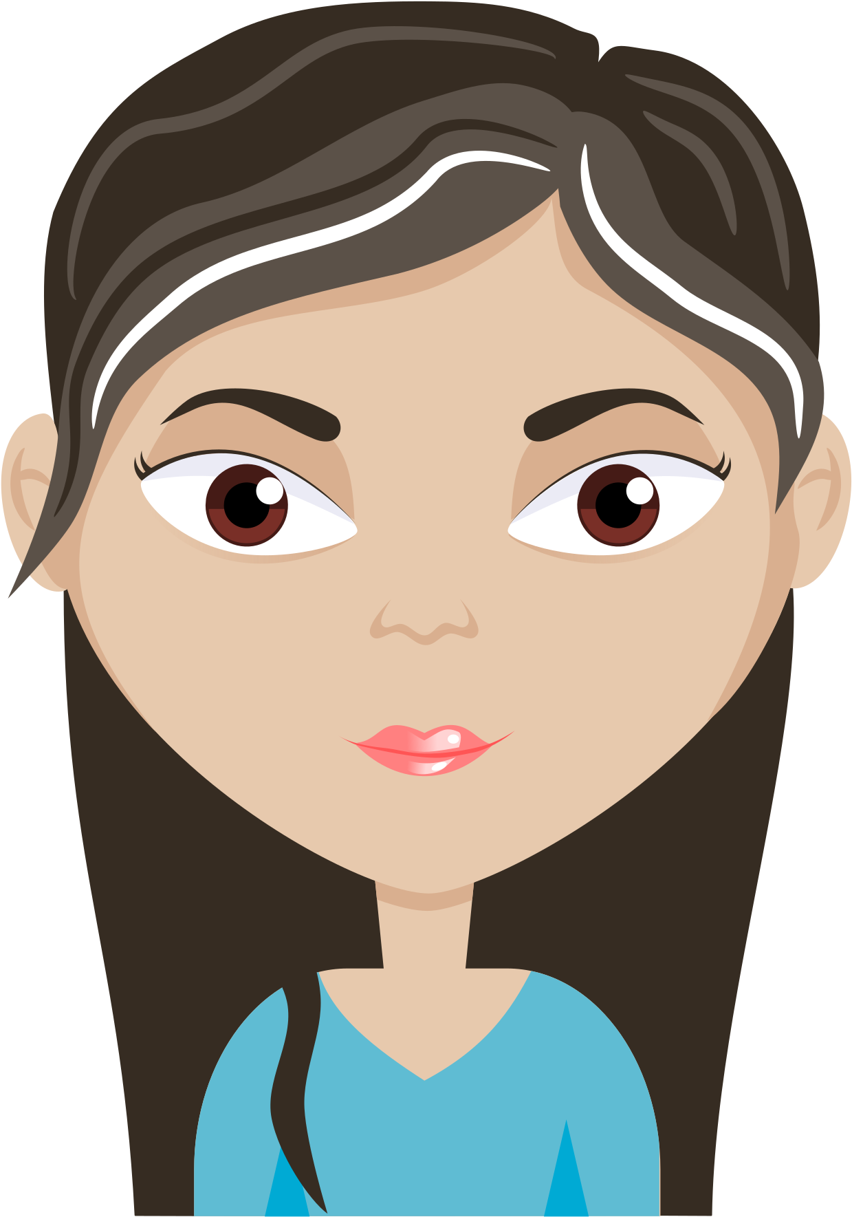 Avatar, Cartoon, Eyes, Female, Funny, Hair, How To - Cartoon Avatar Png (504x720), Png Download