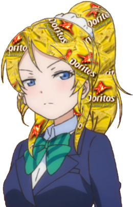 Orft Oritos Love Live School Idol Festival Eli Ayase - Love Live Doritos Hair (343x411), Png Download