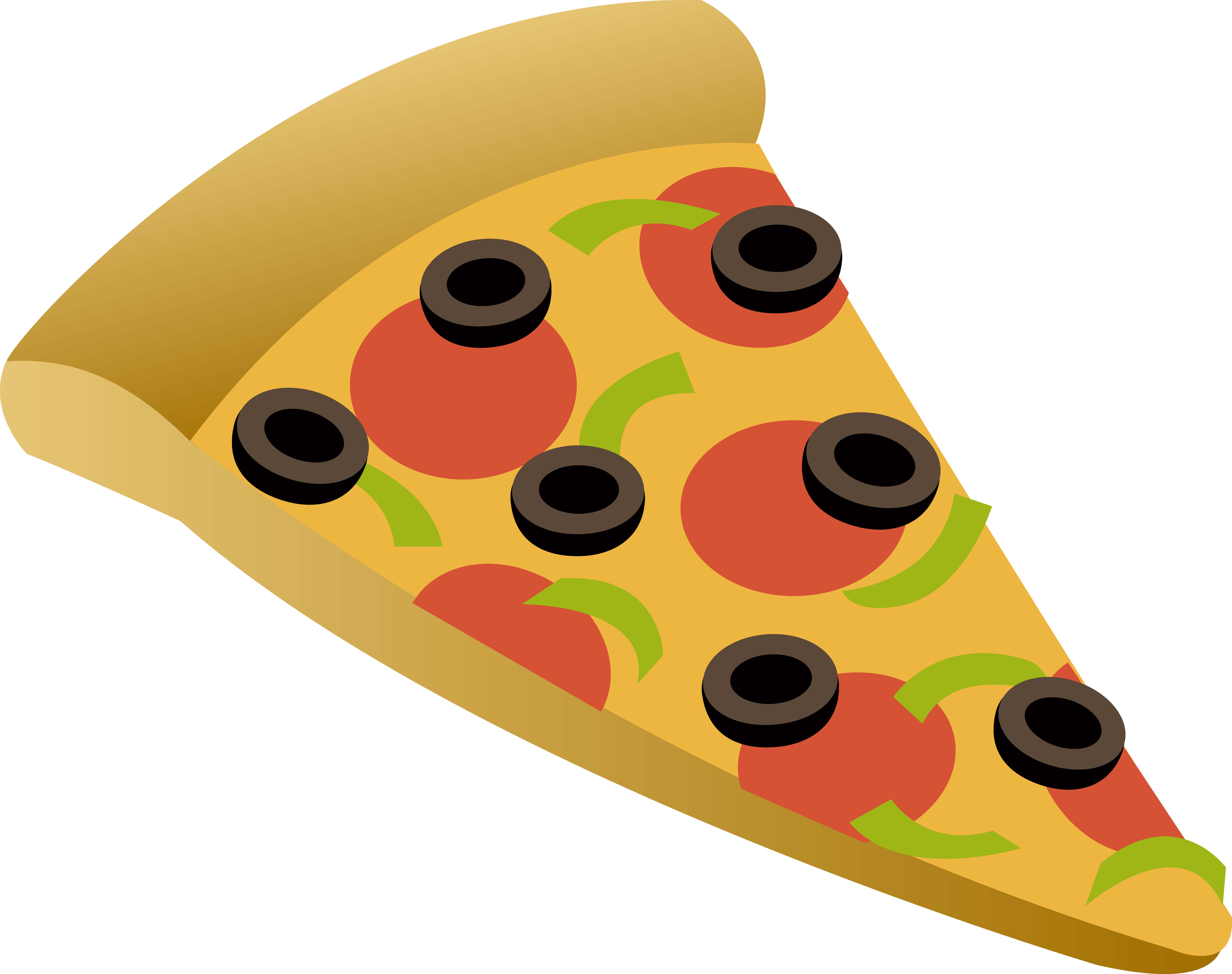 Junk Food Pizza Slice Clipart - Pizza (5307x4197), Png Download