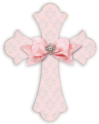 Silver Brocade Cross Rose - Cross (400x400), Png Download