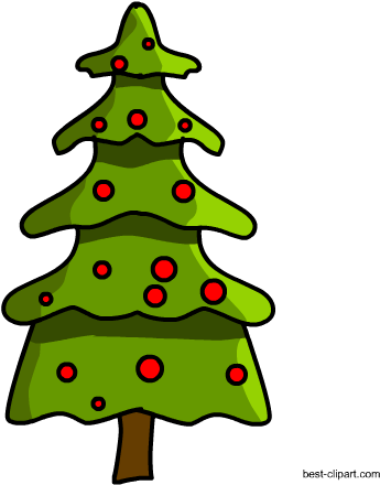 Christmas Tree With Red Lights Clip Art - Clip Art (450x450), Png Download