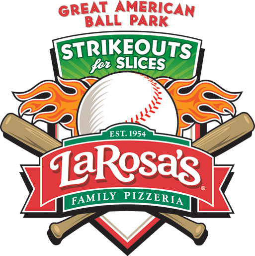 Great American Ballpark Strikeouts For Larosa's Reds - Larosa's Pizza (513x514), Png Download